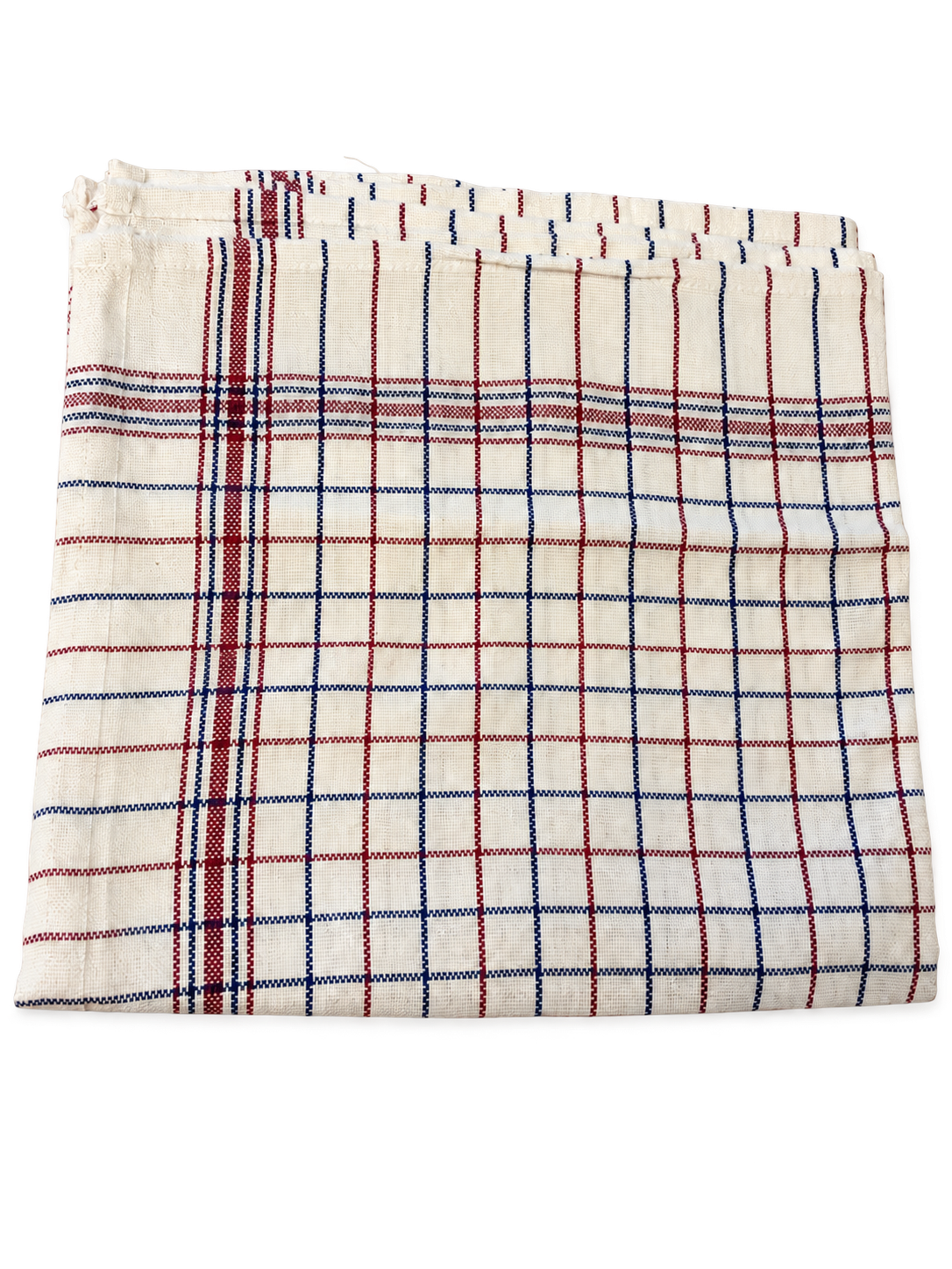 Theedoeken huren — Wit · rood-blauw geruit